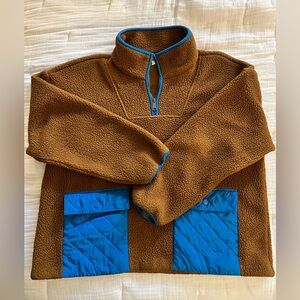 Madewell quarter zip teddy fleece